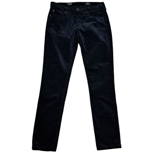 Adriano Goldschmied The Legging Super Skinny Fit Velvet Ankle Pants Siz 26 Black - Picture 1 of 15